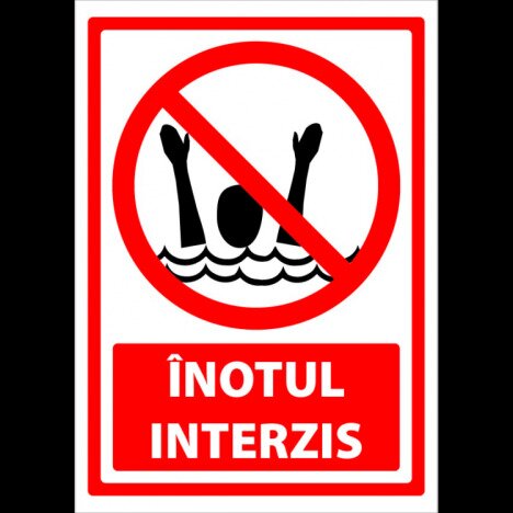 Indicator pentru inotul interzis